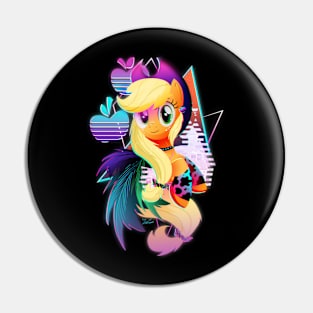 Synthwave Applejack Pin