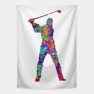 Male golfer Tapestry