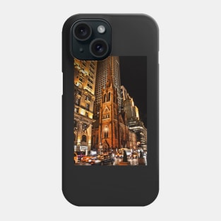 USA. New York. Manhattan. Church at night. Phone Case