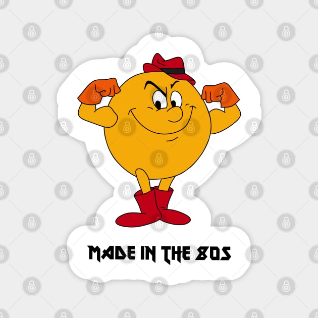 80s pac man cartoon Magnet by Annotype