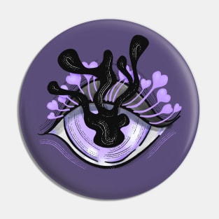 Purple Eye Creepy Cute Pastel Goth Pin