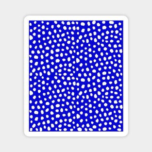 Blue Dalmatian Polka Dot Magnet