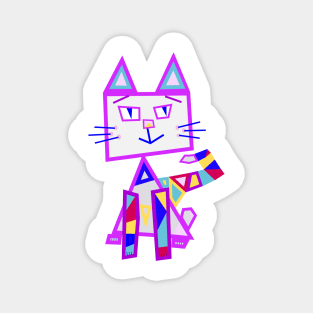 Geocat. Plain shapes cat. Magnet