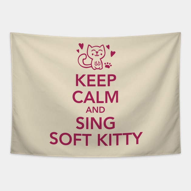 Keep calm and sing soft Kitty Tapestry by CheesyB