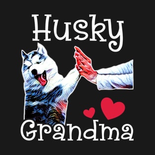 Husky Grandma Dog Mom Lover T-Shirt