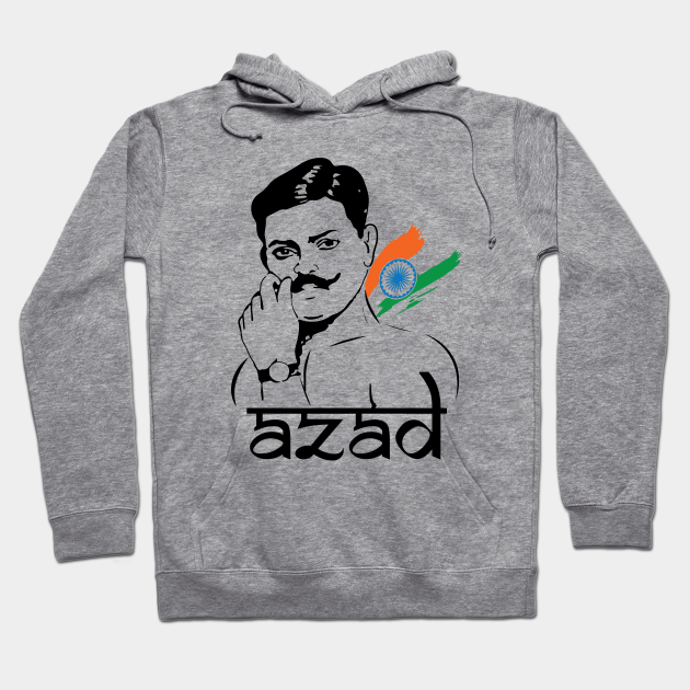 Chandra Shekhar Azad Indian Freedom Fighter India Hoodie Teepublic De Azad was the mentor to freedom fighter bhagat singh. teepublic