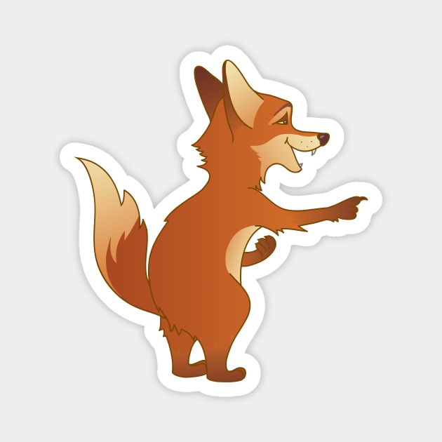 Laughing Fox Magnet by beesants