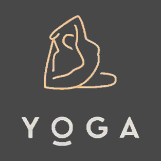 Yoga pose with silver font T-Shirt