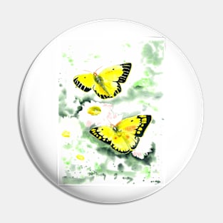 Yellow Butterflies Pin