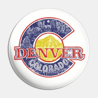 vintage denver colorado flag Pin