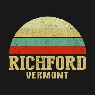 RICHFORD VERMONT Vintage Retro Sunset T-Shirt