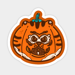 Tiger Pumpkin Magnet