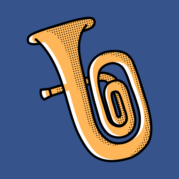 Retro Tuba Drawing by SLAG_Creative