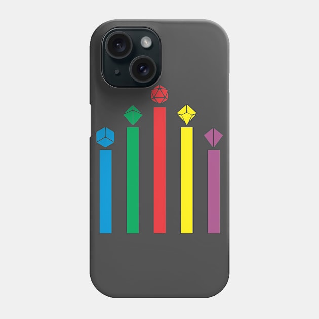 Rainbow Dice Rocket Phone Case by MimicGaming