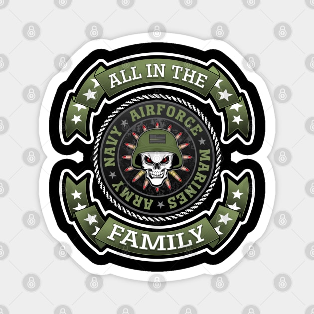 ALL IN THE FAMILY MILITARY Magnet by razrgrfx