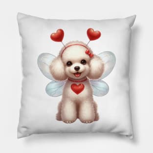 Valentine Fairy Poodle Dog Pillow