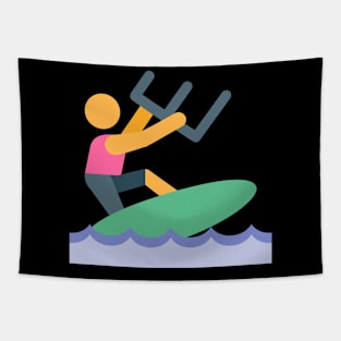 Kite Surfing Tribute Design Tapestry