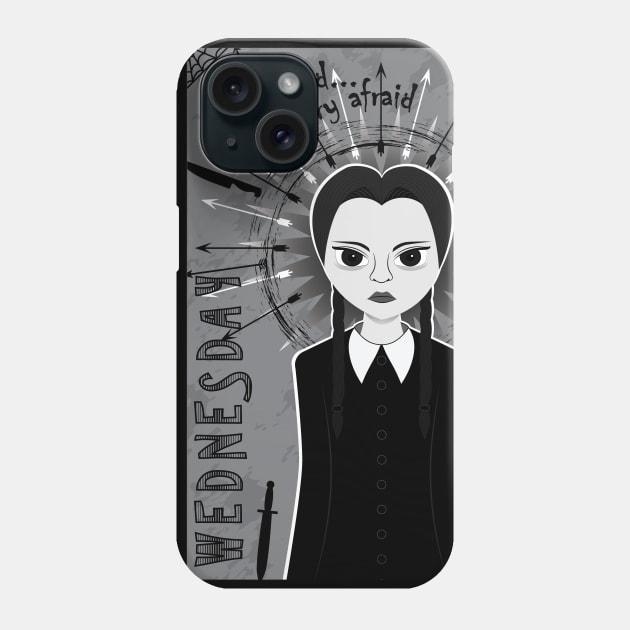 Wednesday Addams Phone Case by stevenselbyart