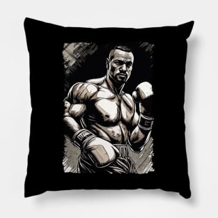 The Boxer Vintage Style Fighter Martial Arts Portrait Pillow