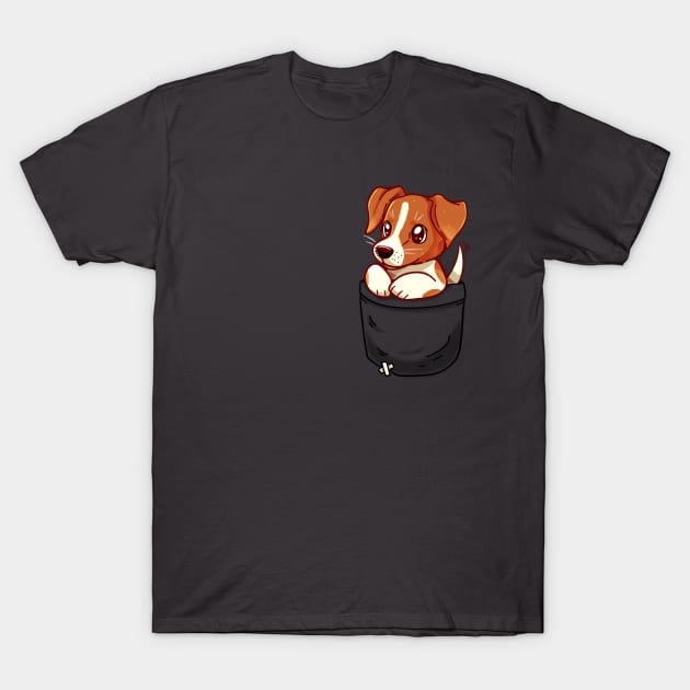 Pocket Cute Jack Russell Terrier - T-Shirt Pocket Cute Jack Russell Terrier - T-Shirt