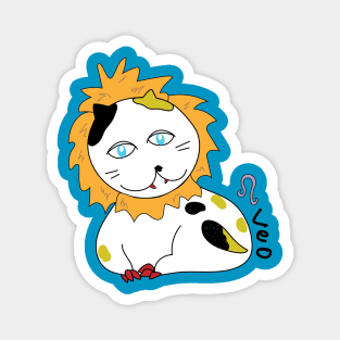 Leo zodiac funny cat Magnet