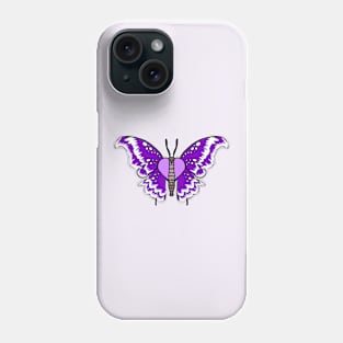 Butterfly purple & white Phone Case