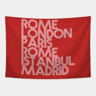 Liverpool European Cup Destinations - Madrid 2019 Tapestry