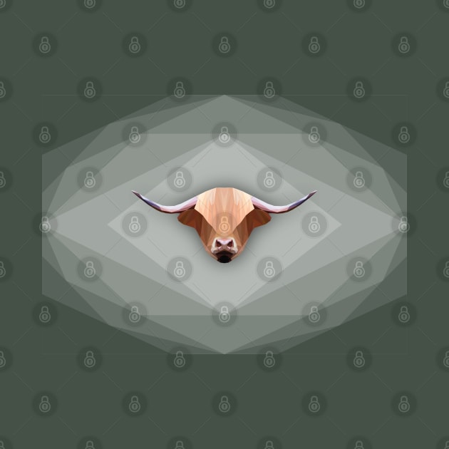 Low poly Highland Cow by ErinFCampbell