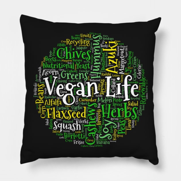 Vegan Shirt, Veganism, Vegan, Vegan Gift, Vegan Tshirt, Vegan T-Shirt, Vegan Vibes, Vegan Gift Shirt, Cute Vegan Tshirt, Vegetarian, Gluten Free, Vegan Fan, Green Pillow by SecondActTees