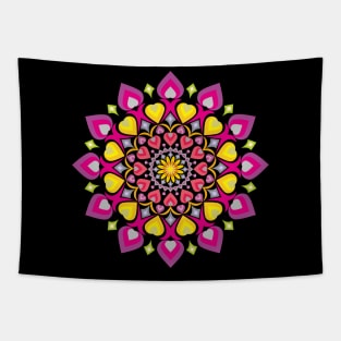 elegant purple love mandala art Tapestry