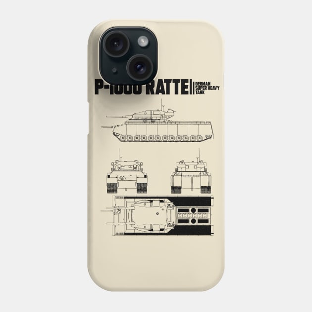 P-1000 RATTE Phone Case by theanomalius_merch