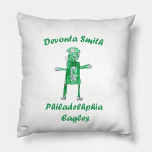 Devonta Smith Eagles Drawing Pillow