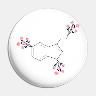 Pink - serotonin molecule chemistry organic florals Pin