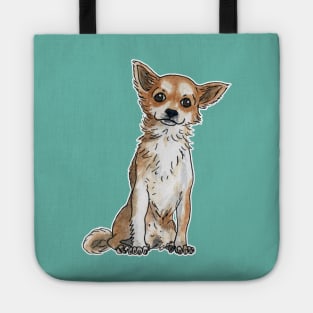 Long hair chihuahua Tote