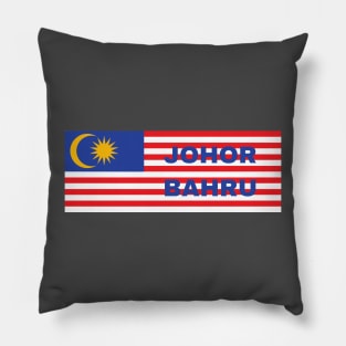 Johor Bahru City in Malaysian Flag Pillow