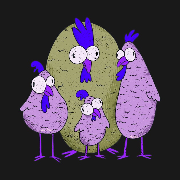 Crazy Chickens III by Lees Tees