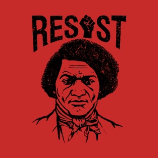 Young Frederick Douglass portrait with RESIST message T-Shirt