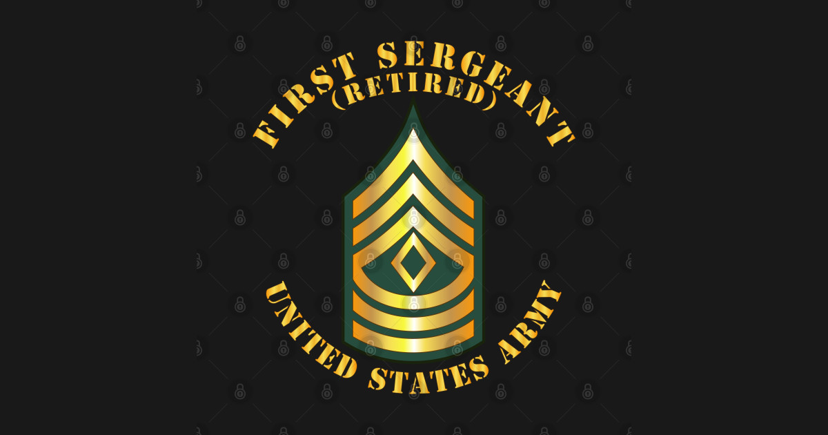 POCKET Army First Sergeant 1SG Retired Pocket Army First