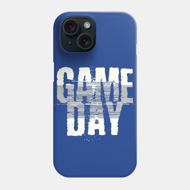 Blue Gameday // Grunge Vintage Football Game Day Phone Case by SLAG_Creative