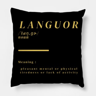 Word Languor Pillow