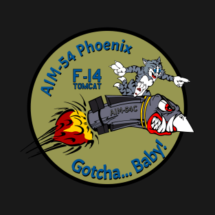 F-14 Tomcat - AIM-54 Phoenix Gotcha... Baby! Green Clean Style T-Shirt