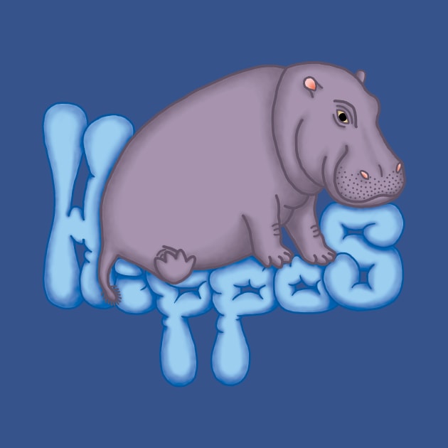 Squashy Hippo - Blue by Hippopottermiss