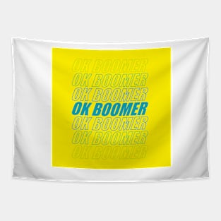 ok yellow boomer Tapestry