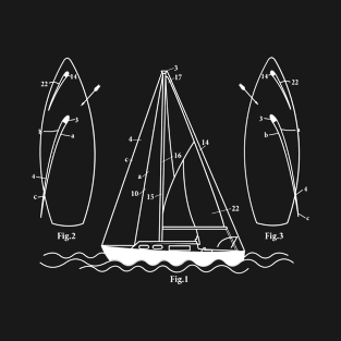 Blueprint Sailing Boat T-Shirt