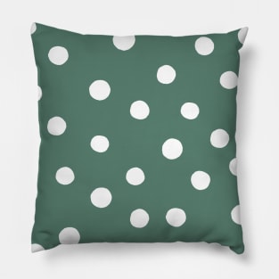 Random dots - green Pillow