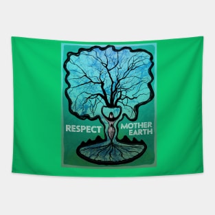 Respect Mother Earth Tree of Life Batik style Tapestry