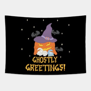 Ghostly Greetings! Halloween Tapestry