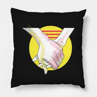 Holding Hands Tshirt Design Pillow