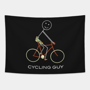 Funny Mens Cycling Design Tapestry