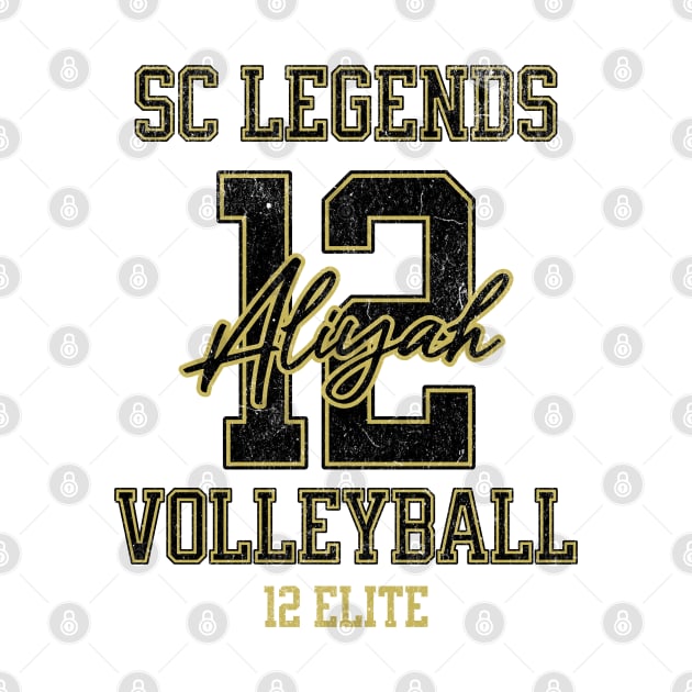 Aliyah #12 SC Legends (12 Elite) - White by SC Legends Merch